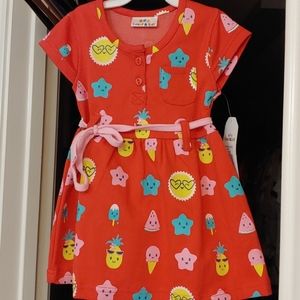 Casual toddler red dress